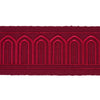 Schumacher Arches Embroidered Tape Medium Red Trim