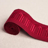 Schumacher Arches Embroidered Tape Medium Red Trim