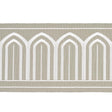 Schumacher Taupe Arches Embroidered Tape Wide