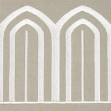 Schumacher Taupe Arches Embroidered Tape Wide