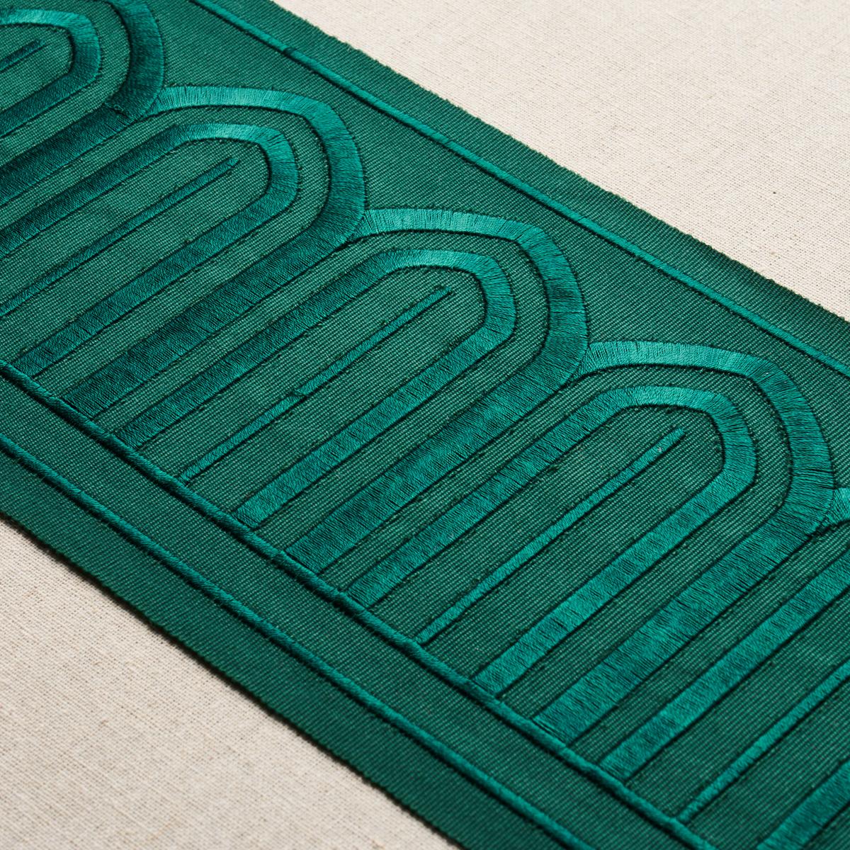 Schumacher Emerald Arches Embroidered Tape Wide