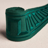 Schumacher Emerald Greek Key Embroidered Tape