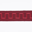 Schumacher Burgundy Greek Key Embroidered Tape