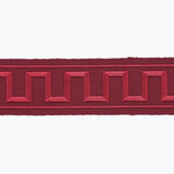 Schumacher Burgundy Greek Key Embroidered Tape