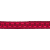 Schumacher Burgundy Greek Key Embroidered Tape