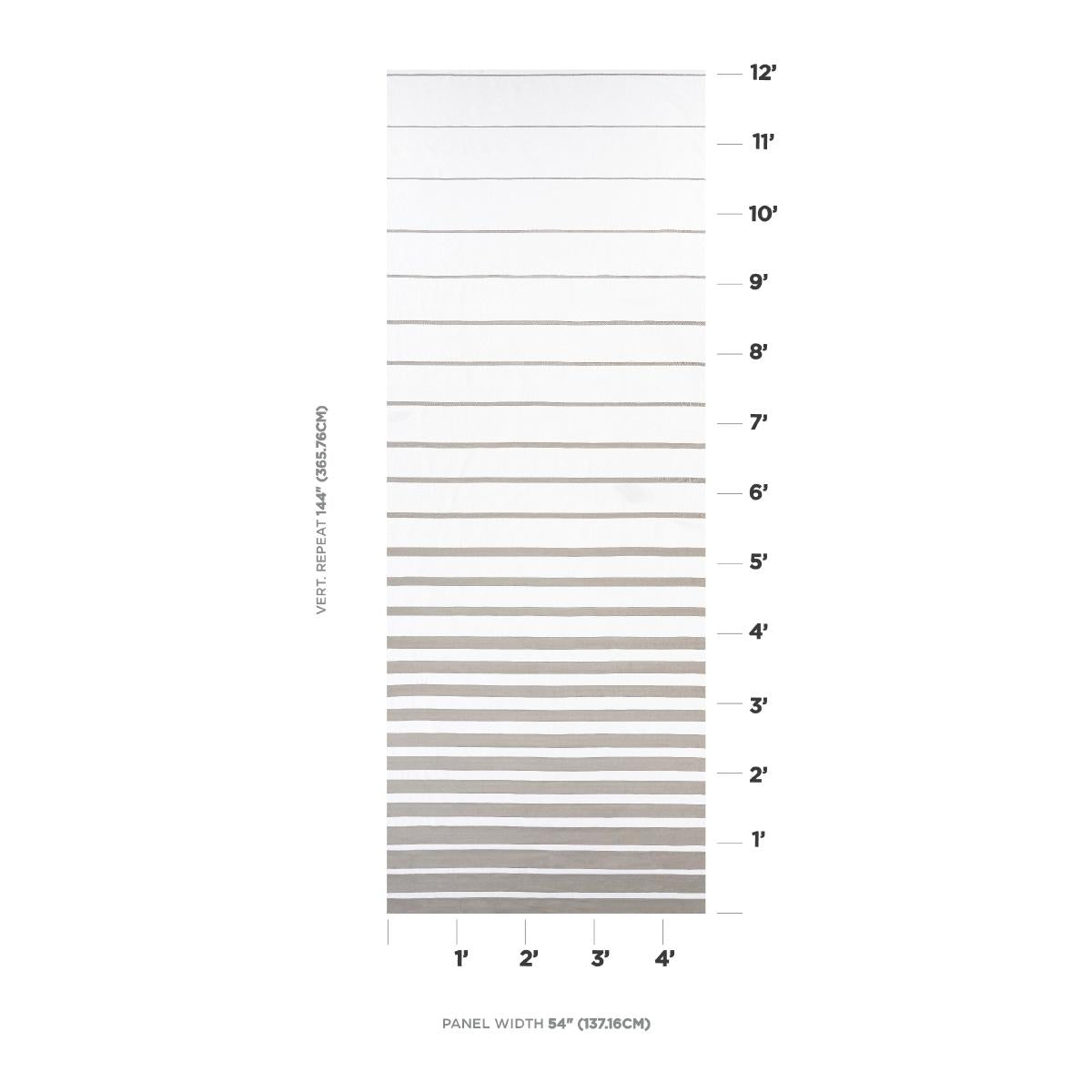 Schumacher Ribbon Appliqu Panel Grey On Ivory Fabric