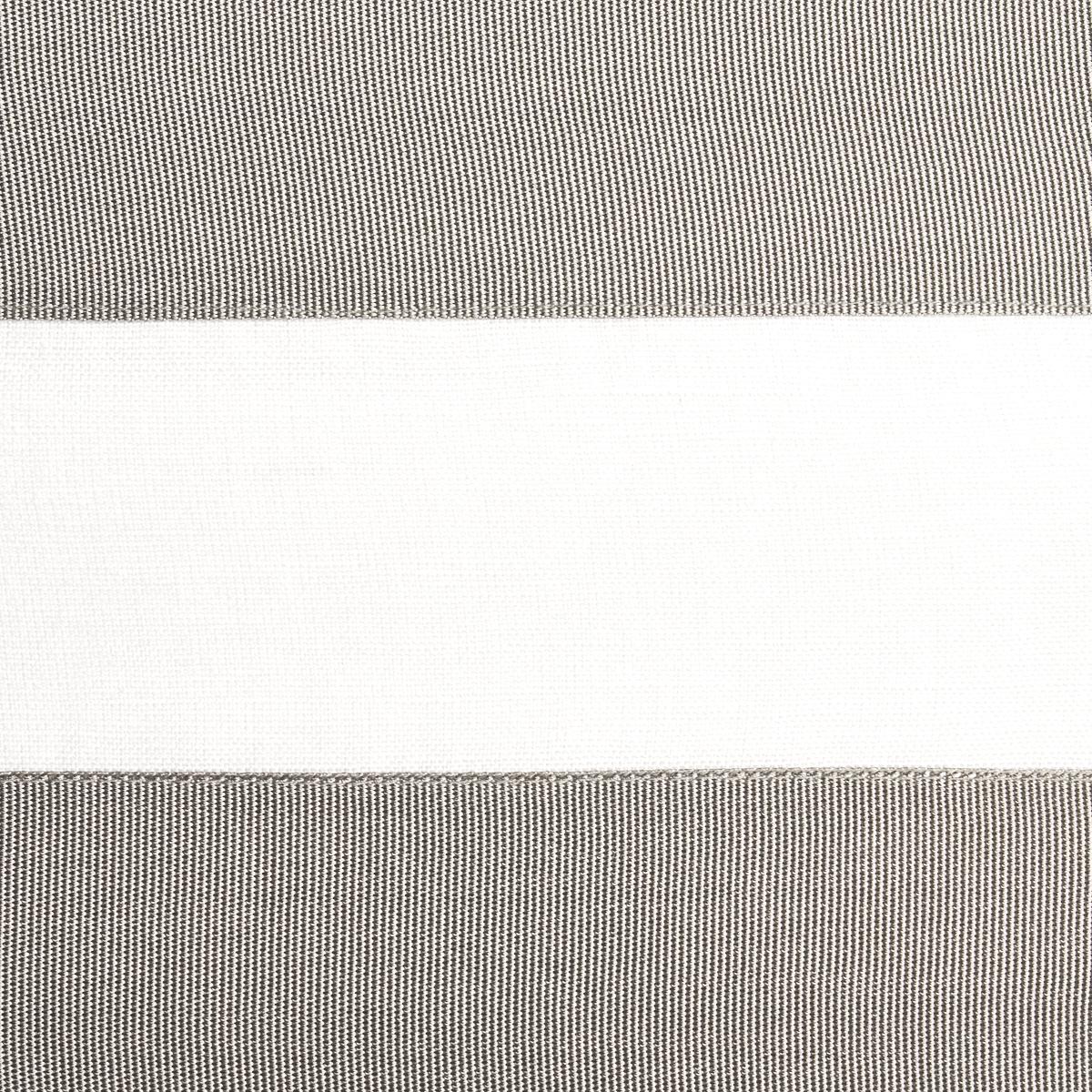 Schumacher Ribbon Appliqu Panel Grey On Ivory Fabric