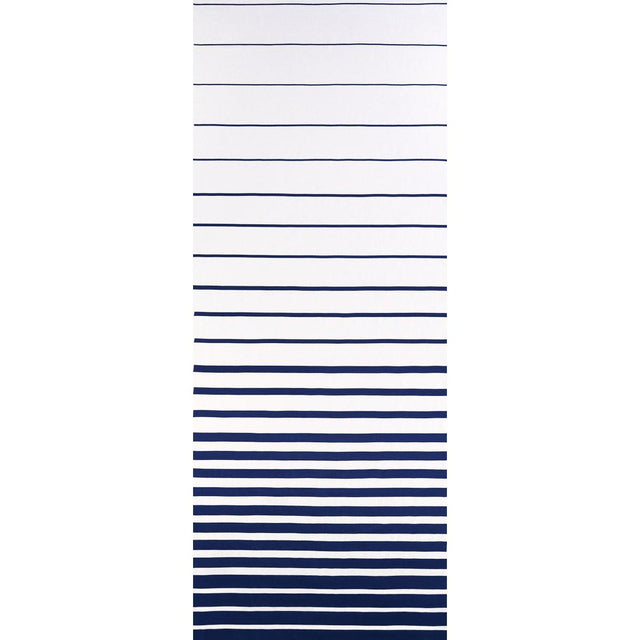 Schumacher Ribbon Appliqu Panel Navy On Ivory Fabric