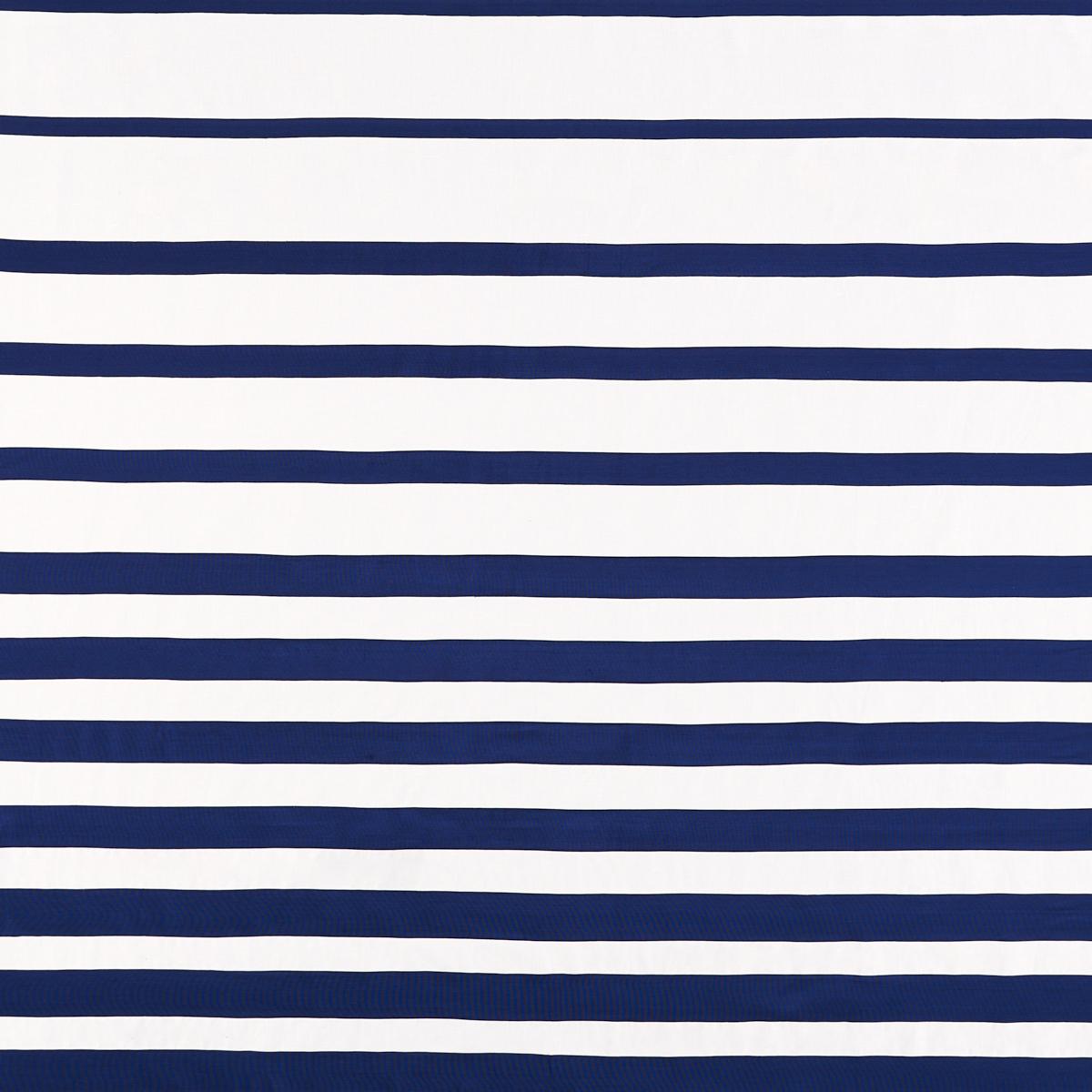 Schumacher Ribbon Appliqu Panel Navy On Ivory Fabric