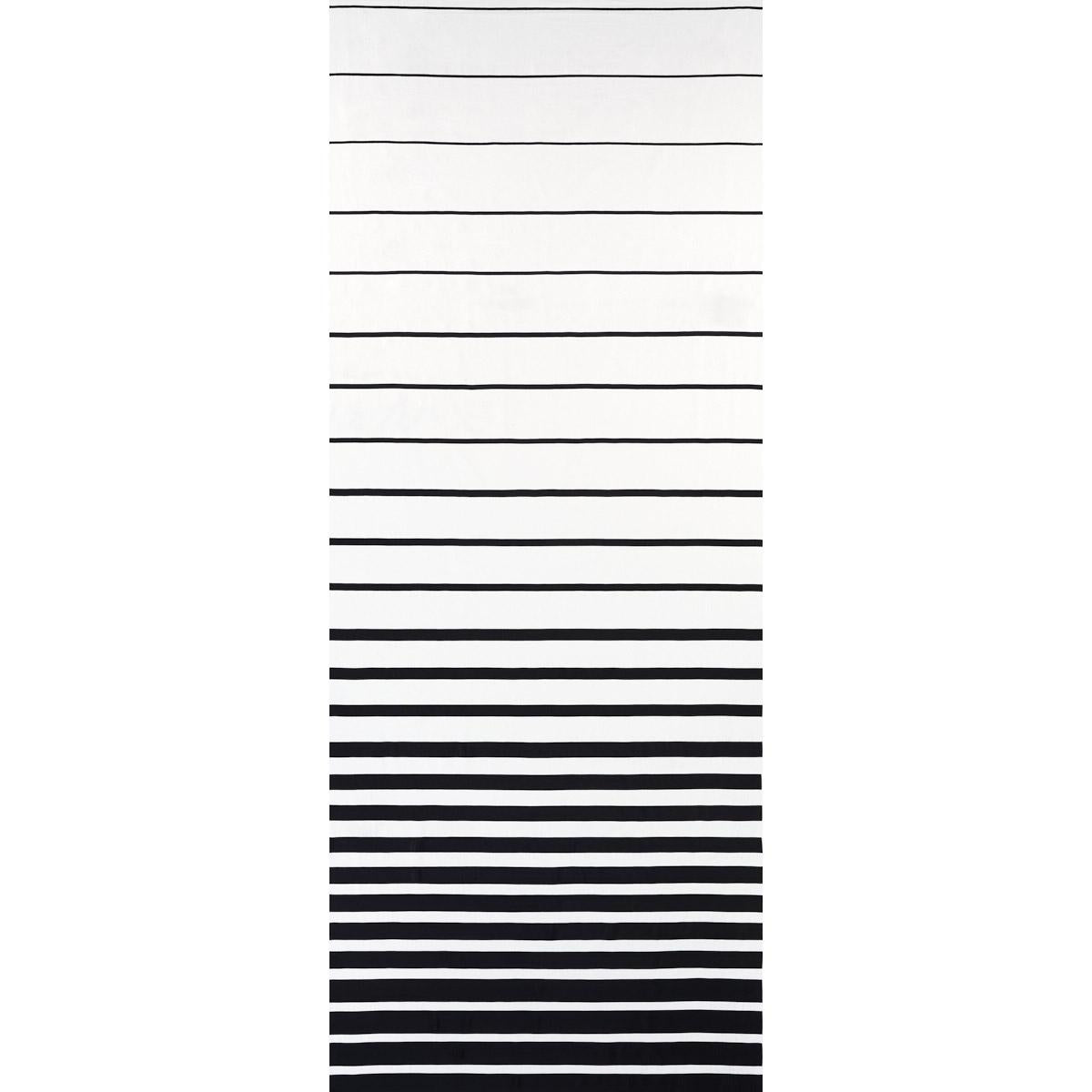 Schumacher Ribbon Appliqu Panel Black On Ivory Fabric