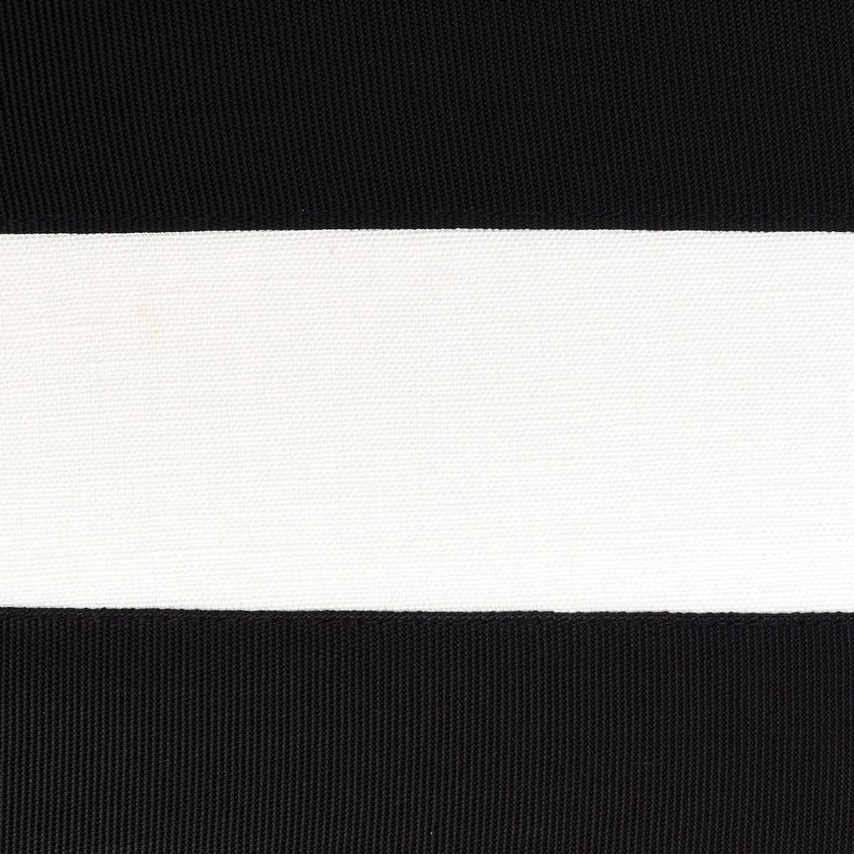 Schumacher Ribbon Appliqu Panel Black On Ivory Fabric