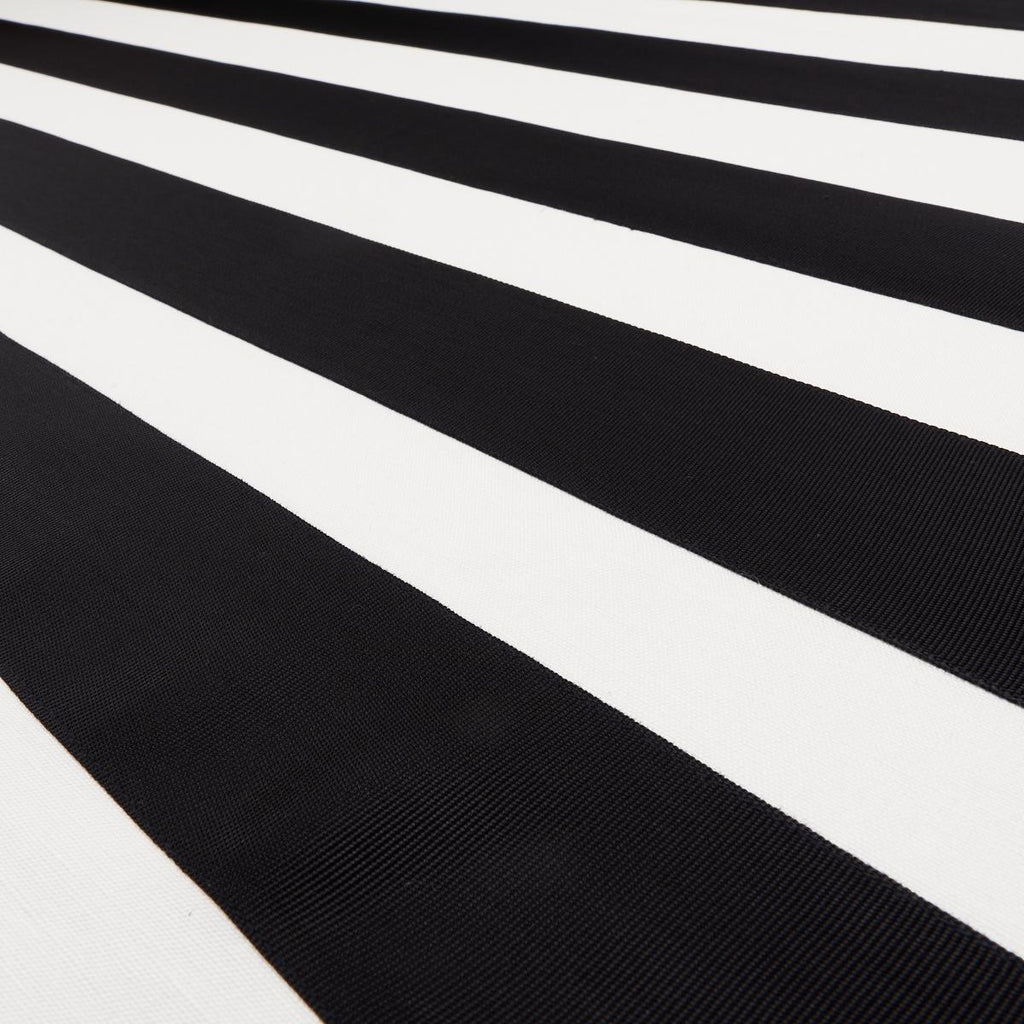 Schumacher Ribbon Appliqu Panel Black On Ivory Fabric