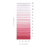 Schumacher Ribbon Appliqu Panel Red On Ivory Fabric