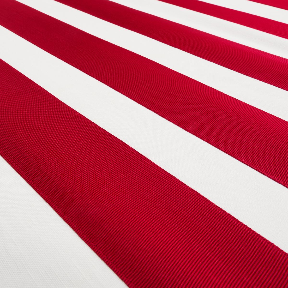 Schumacher Ribbon Appliqu Panel Red On Ivory Fabric