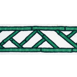 Schumacher Green Bamboo Trellis Tape