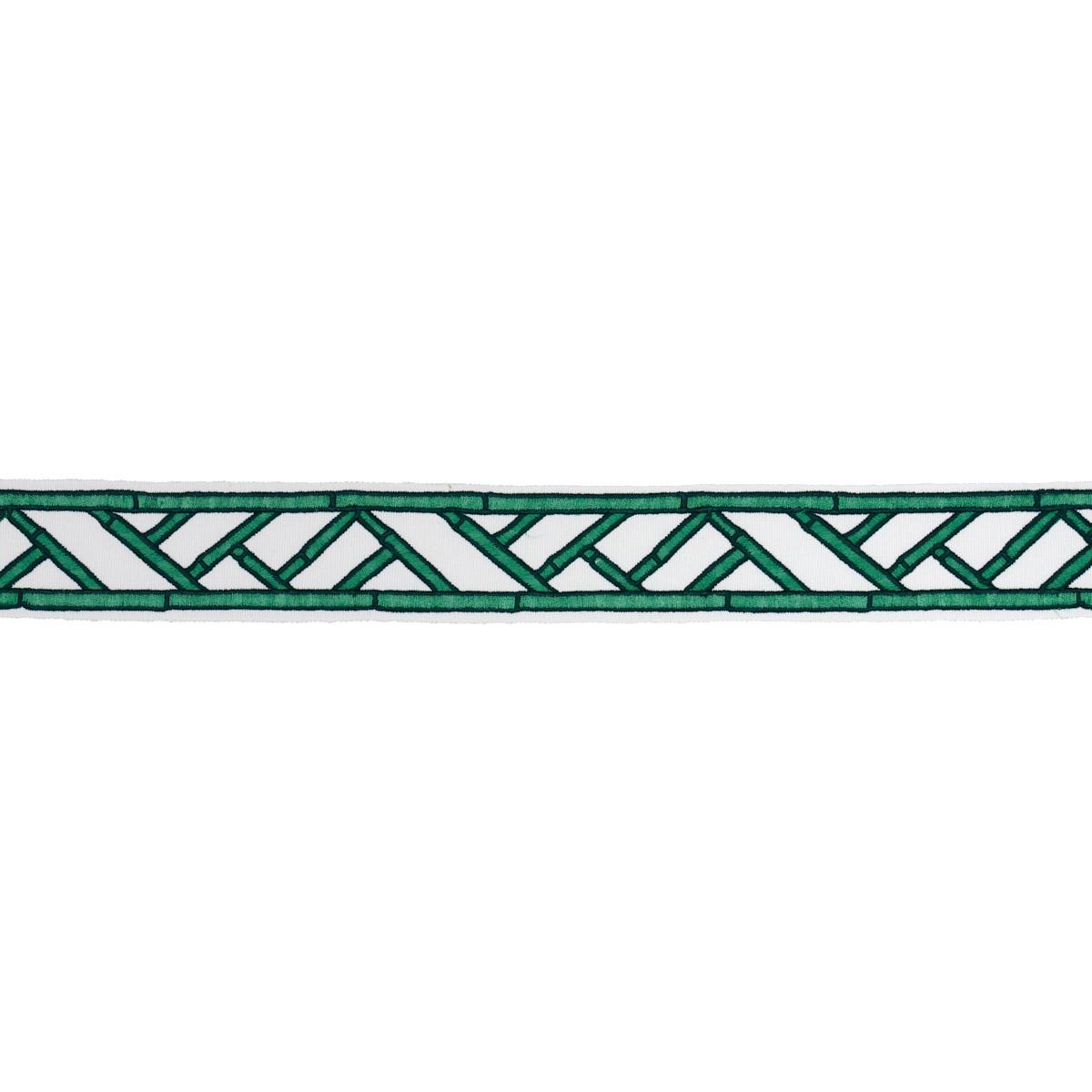 Schumacher Green Bamboo Trellis Tape