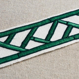 Schumacher Green Bamboo Trellis Tape