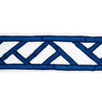 Schumacher Blue Bamboo Trellis Tape