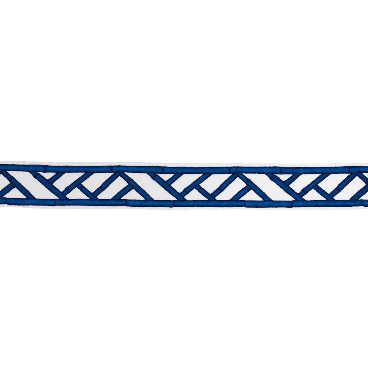 Schumacher Blue Bamboo Trellis Tape