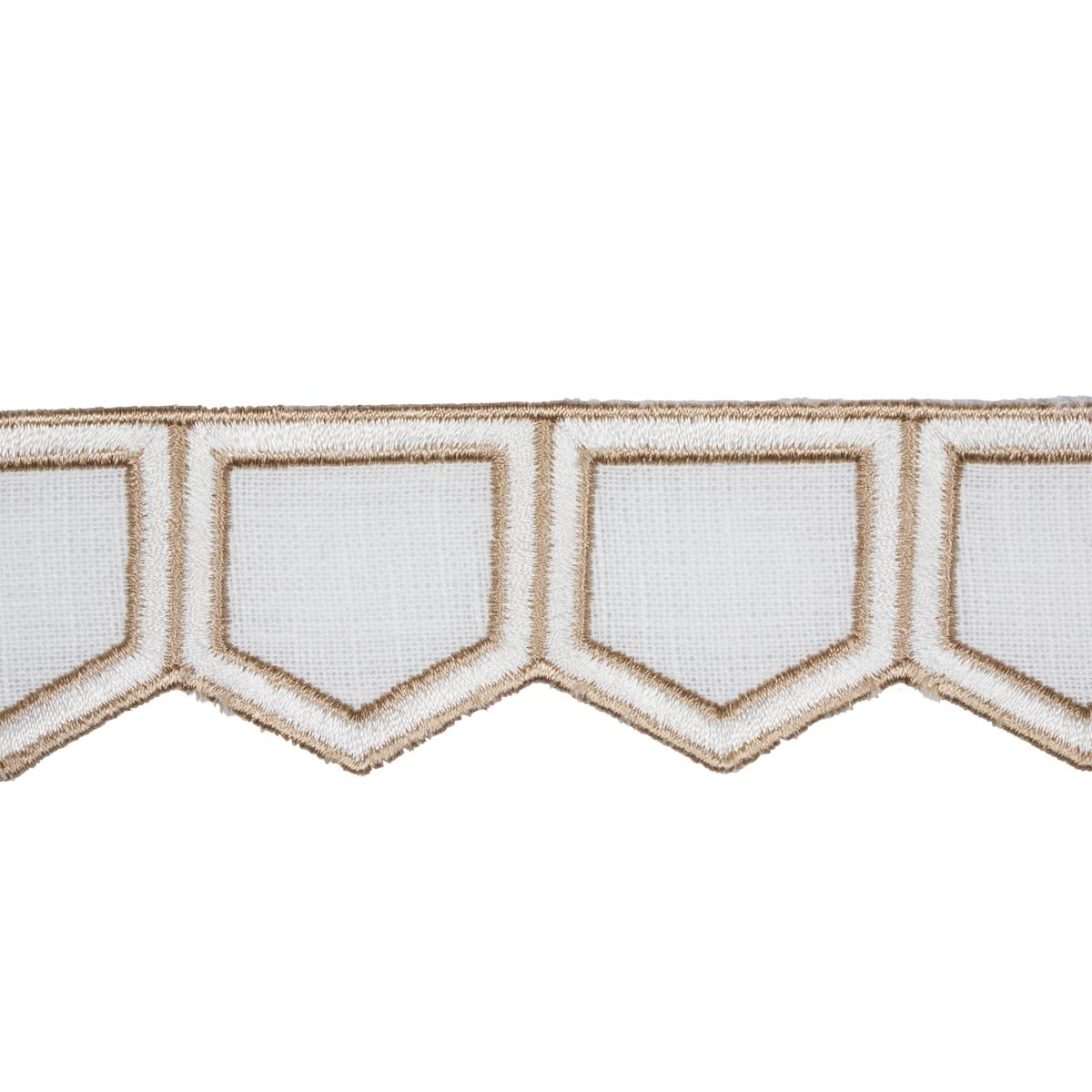Schumacher Honeycomb Ivory Trim