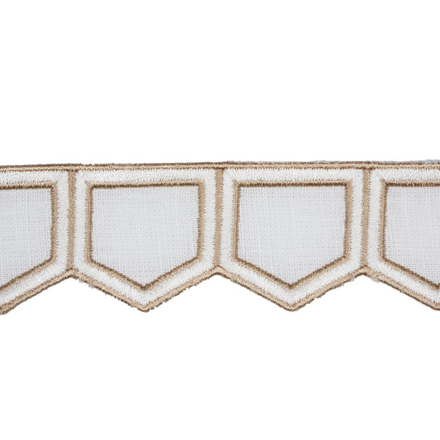 Schumacher Honeycomb Ivory Trim