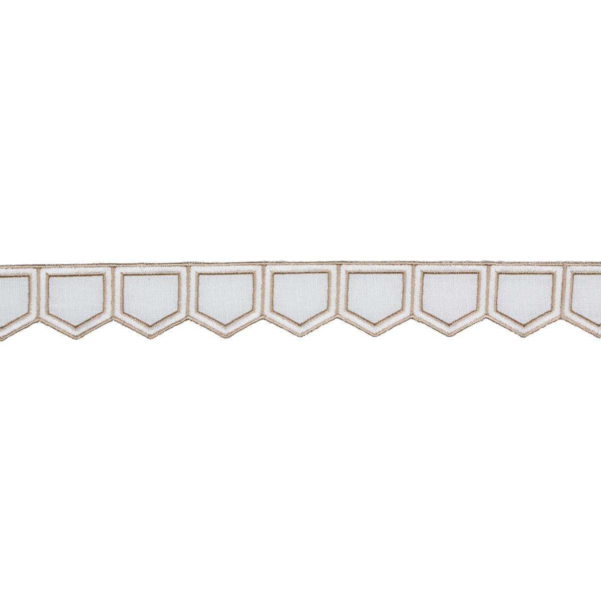 Schumacher Honeycomb Ivory Trim