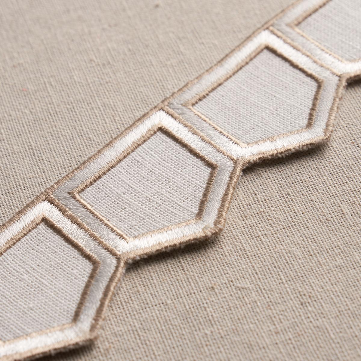 Schumacher Honeycomb Ivory Trim
