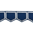 Schumacher Honeycomb Blue Trim