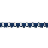 Schumacher Honeycomb Blue Trim