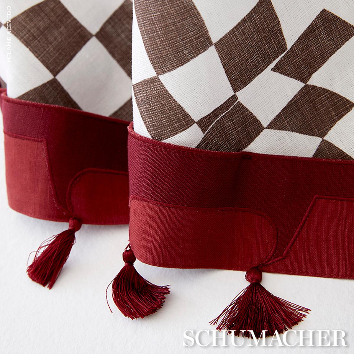 Schumacher Pagoda Red Trim