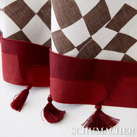 Schumacher Pagoda Red Trim