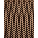 Schumacher Broken Chevron Cut Velvet Brown On Camel Fabric