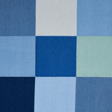 Schumacher Embroidered Tile Blue Fabric