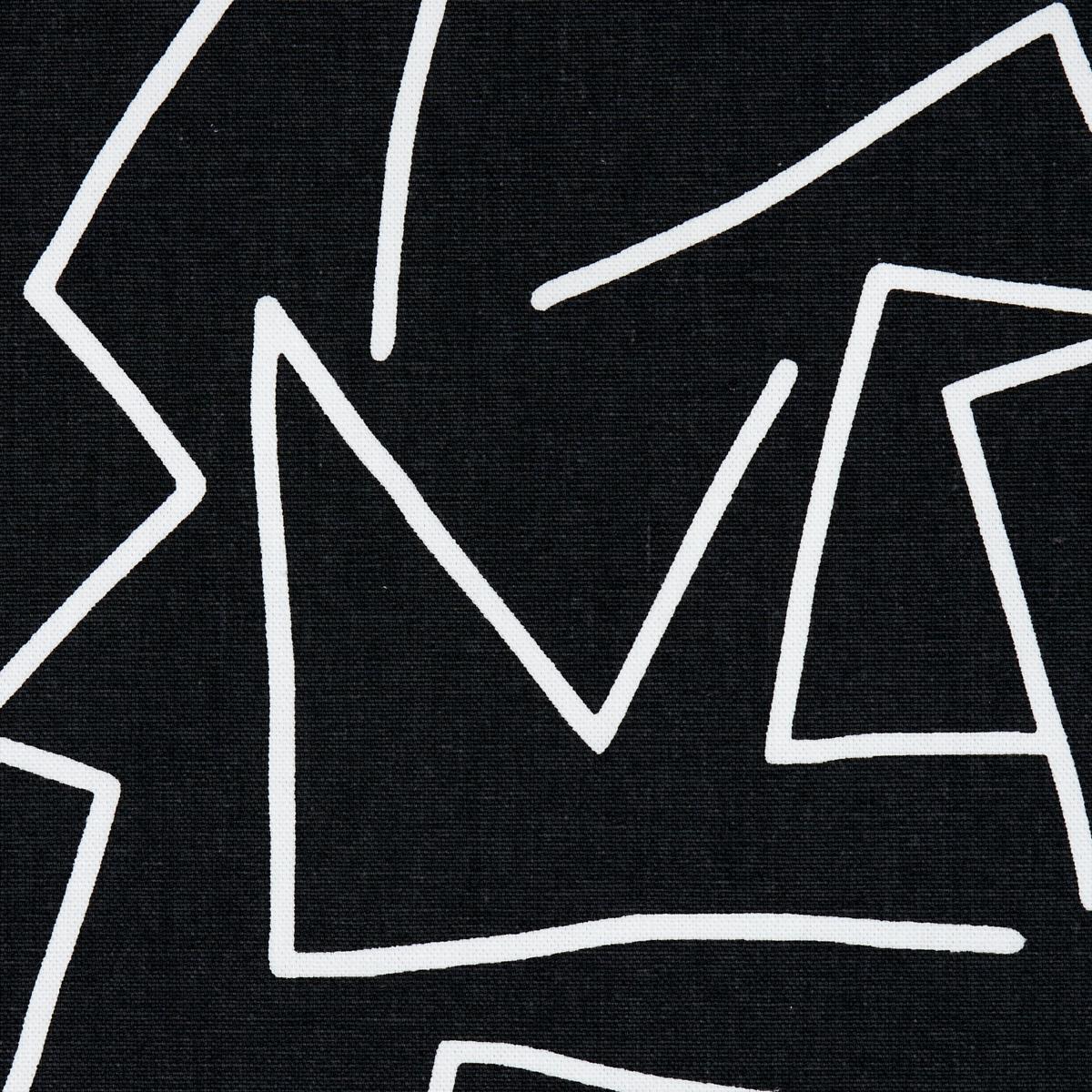 Schumacher Tangent Print Carbon Fabric