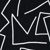 Schumacher Tangent Print Carbon Fabric