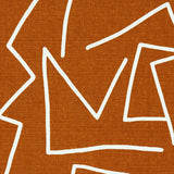 Schumacher Tangent Print Saffron Fabric