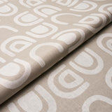 Schumacher Threshold Printed Linen Ginger Fabric