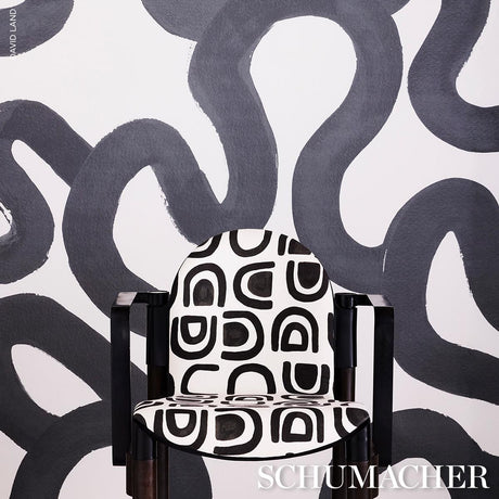 Schumacher Threshold Printed Linen Ginger Fabric