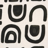 Schumacher Threshold Printed Linen Carbon Fabric