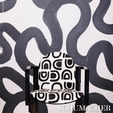 Schumacher Threshold Printed Linen Carbon Fabric