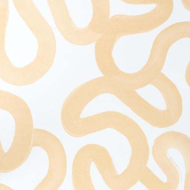 Schumacher Trace Ochre Wallpaper