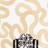 Schumacher Trace Ochre Wallpaper