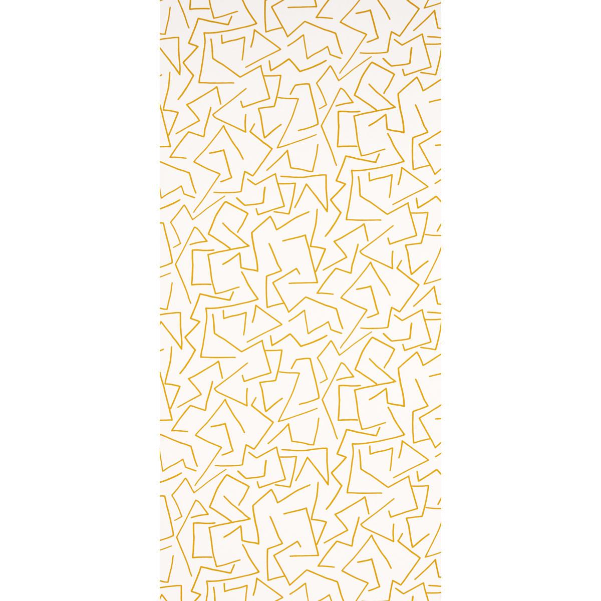 Schumacher Tangent Ochre Wallpaper