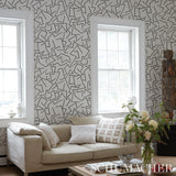 Schumacher Tangent Ivory Wallpaper