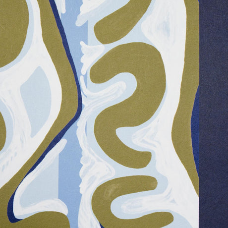 Schumacher Backdrop X Schumacher Night At The Opera Deep Blue & Olive Wallpaper