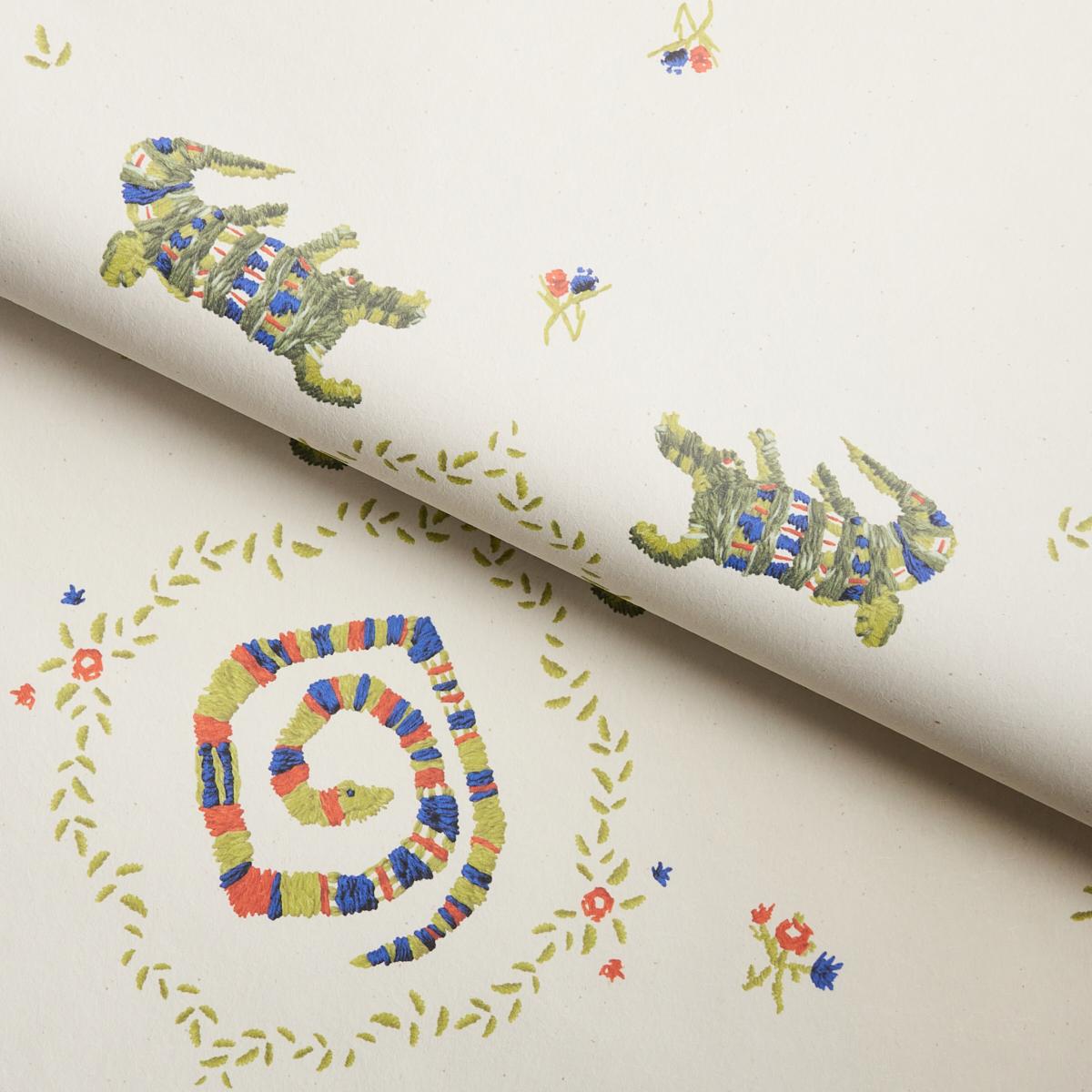 Schumacher Backdrop X Schumacher Reptilia Bright Multi Wallpaper