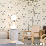 Schumacher Reptilia Warm Blue Wallpaper