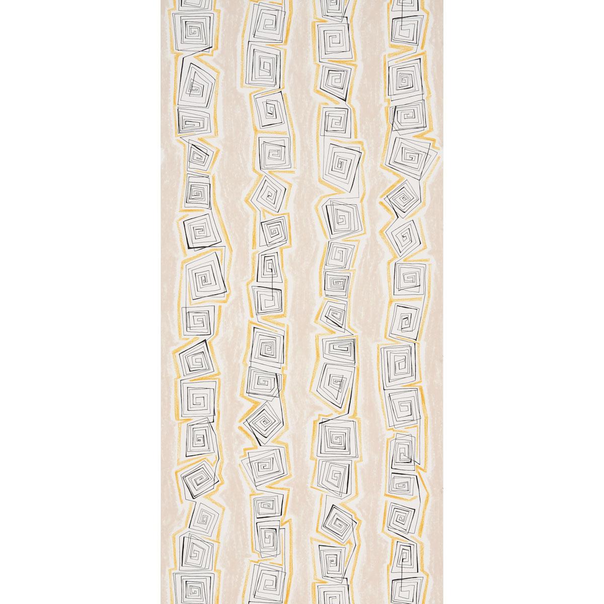 Schumacher Backdrop X Schumacher Taboo Warm Beige Wallpaper