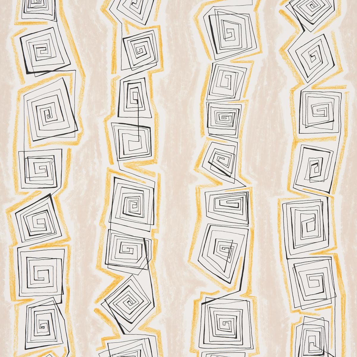 Schumacher Backdrop X Schumacher Taboo Warm Beige Wallpaper