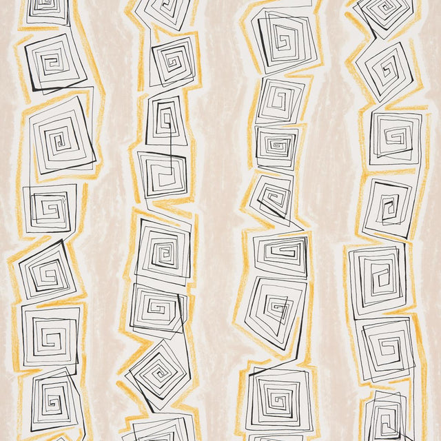 Schumacher Backdrop X Schumacher Taboo Warm Beige Wallpaper